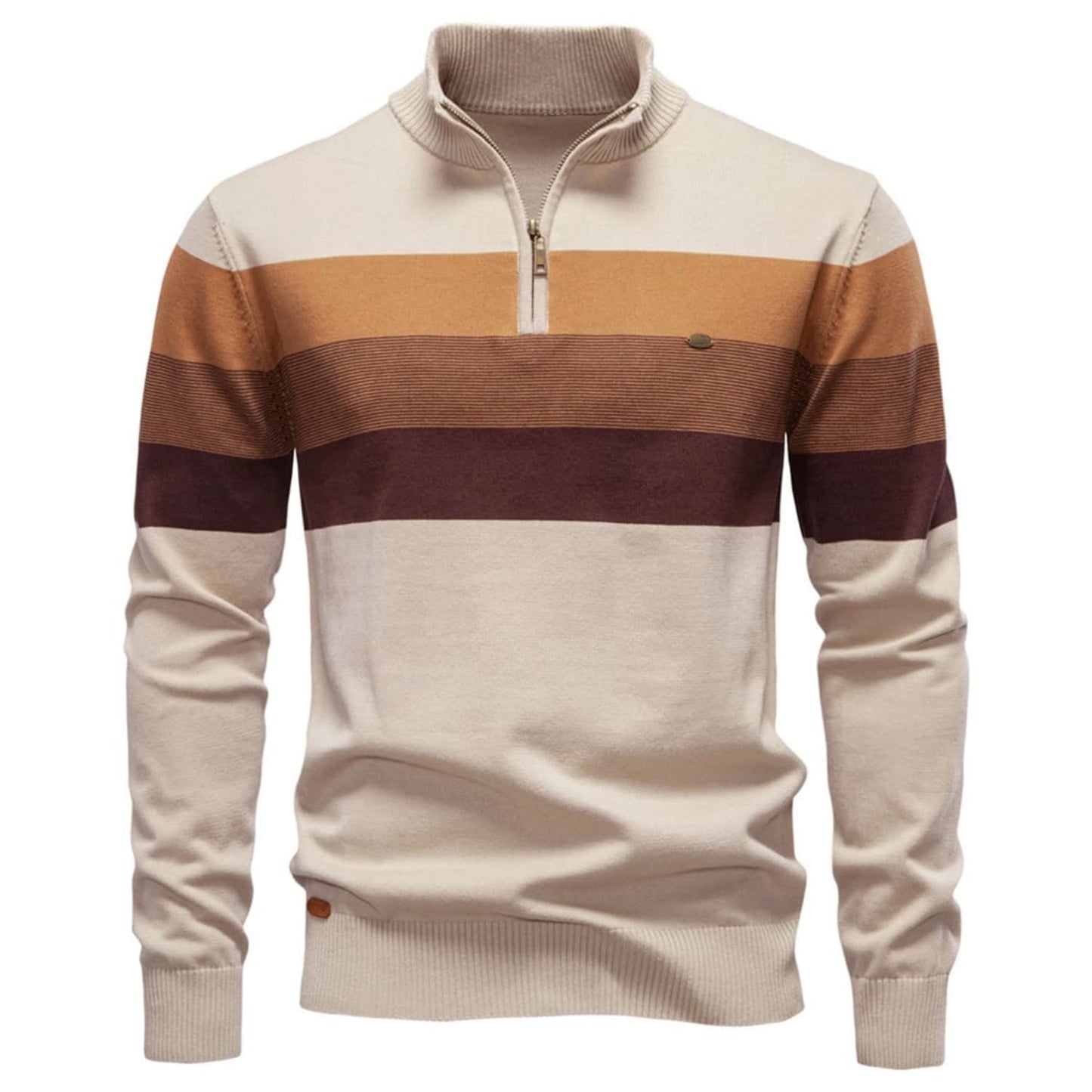 Classic Colorblock Half-Zip Sweater