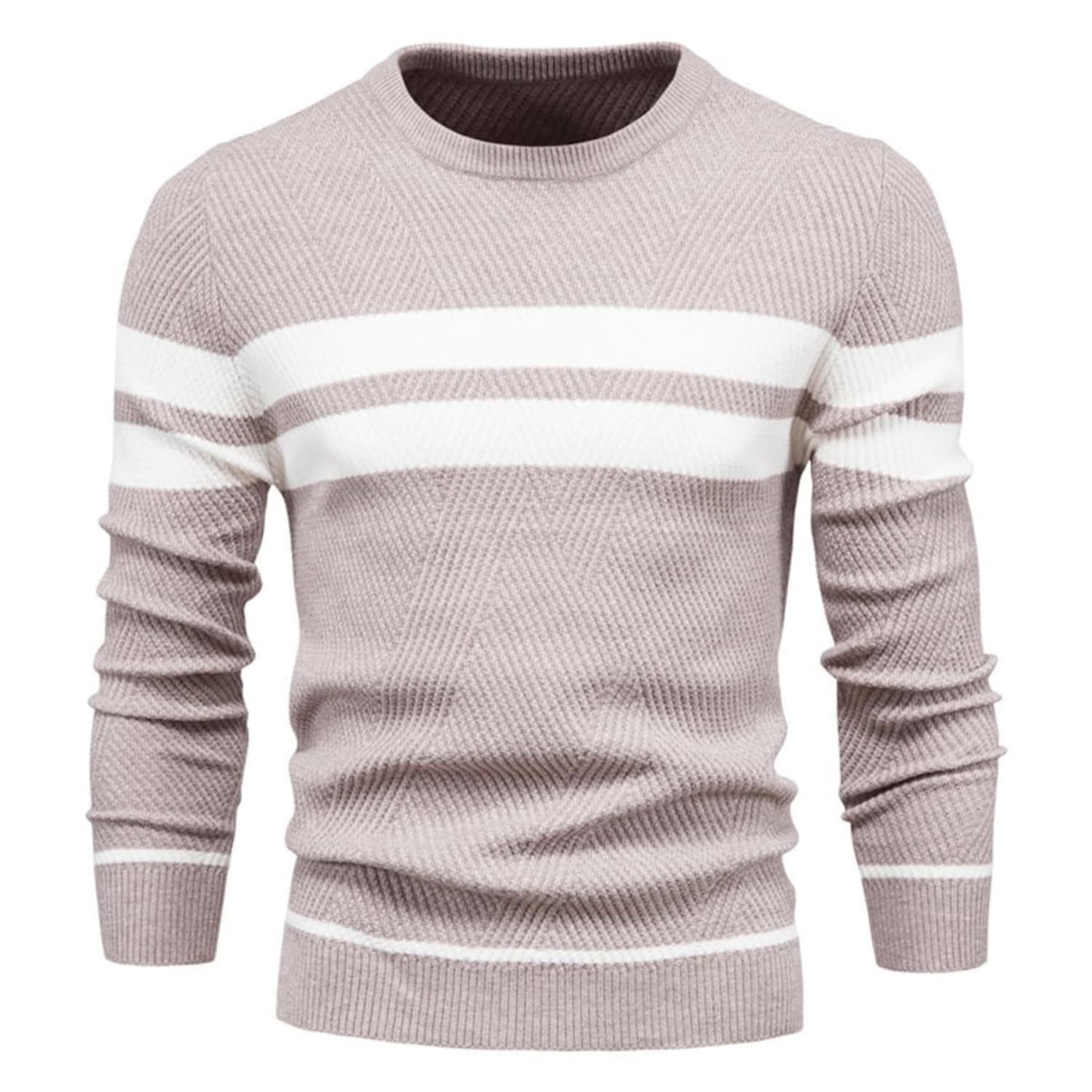 Men's Stripe Crewneck Sweater Pullover