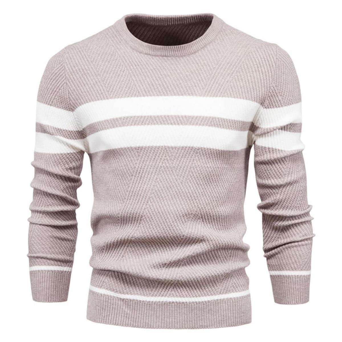 Men's Stripe Crewneck Sweater Pullover