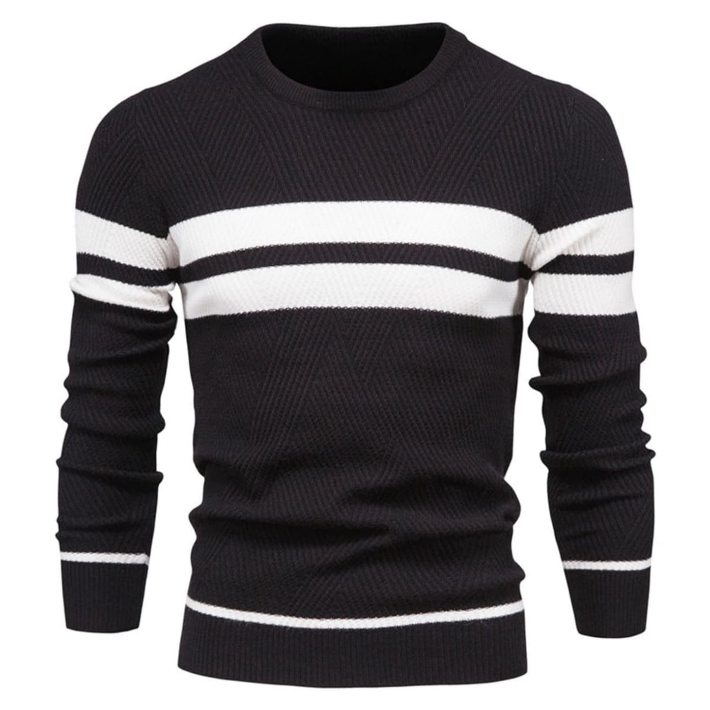 Men's Stripe Crewneck Sweater Pullover
