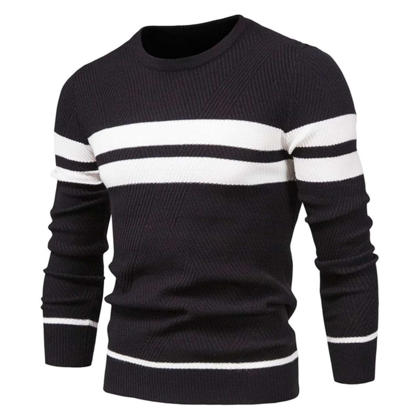 Men's Stripe Crewneck Sweater Pullover