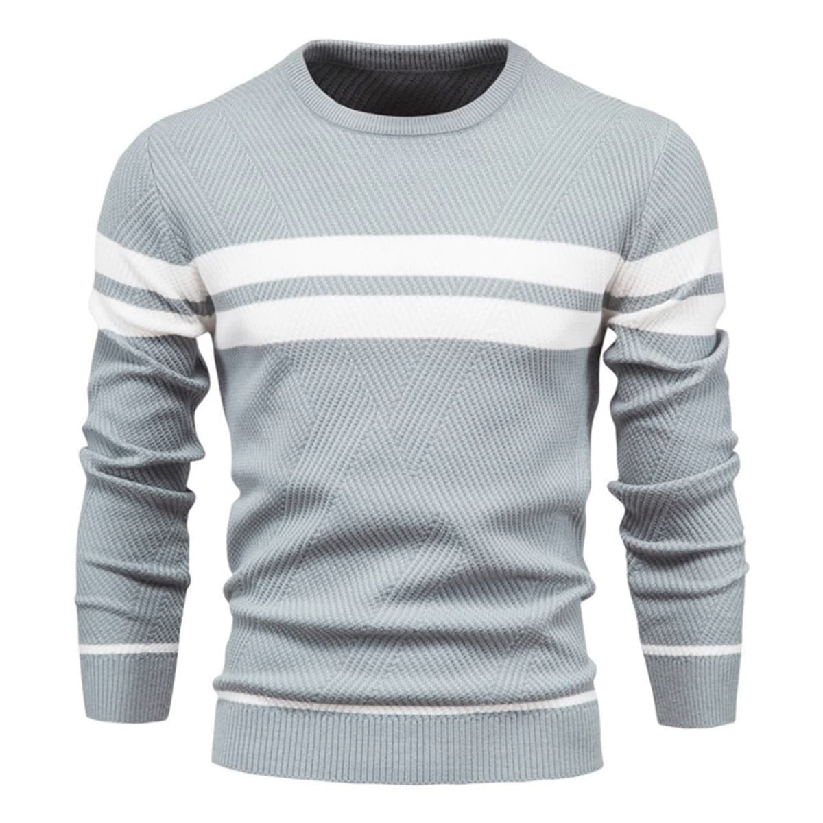 Men's Stripe Crewneck Sweater Pullover