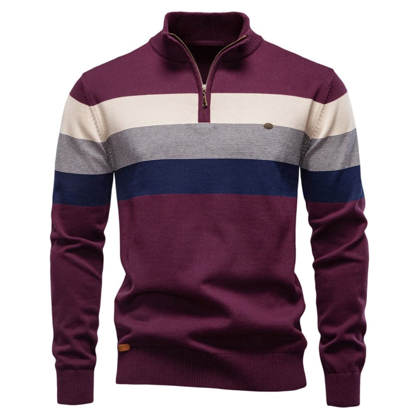 Classic Colorblock Half-Zip Sweater