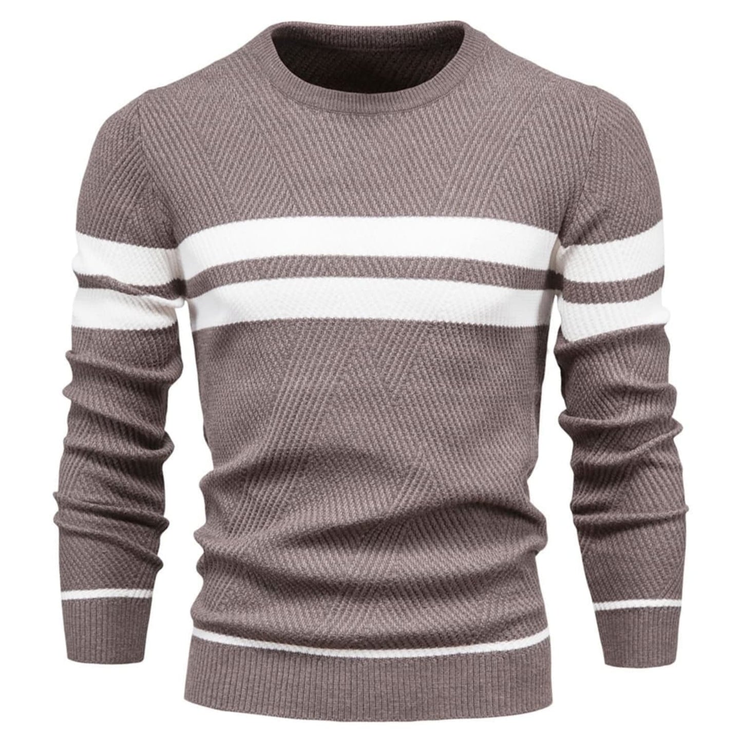 Men's Stripe Crewneck Sweater Pullover
