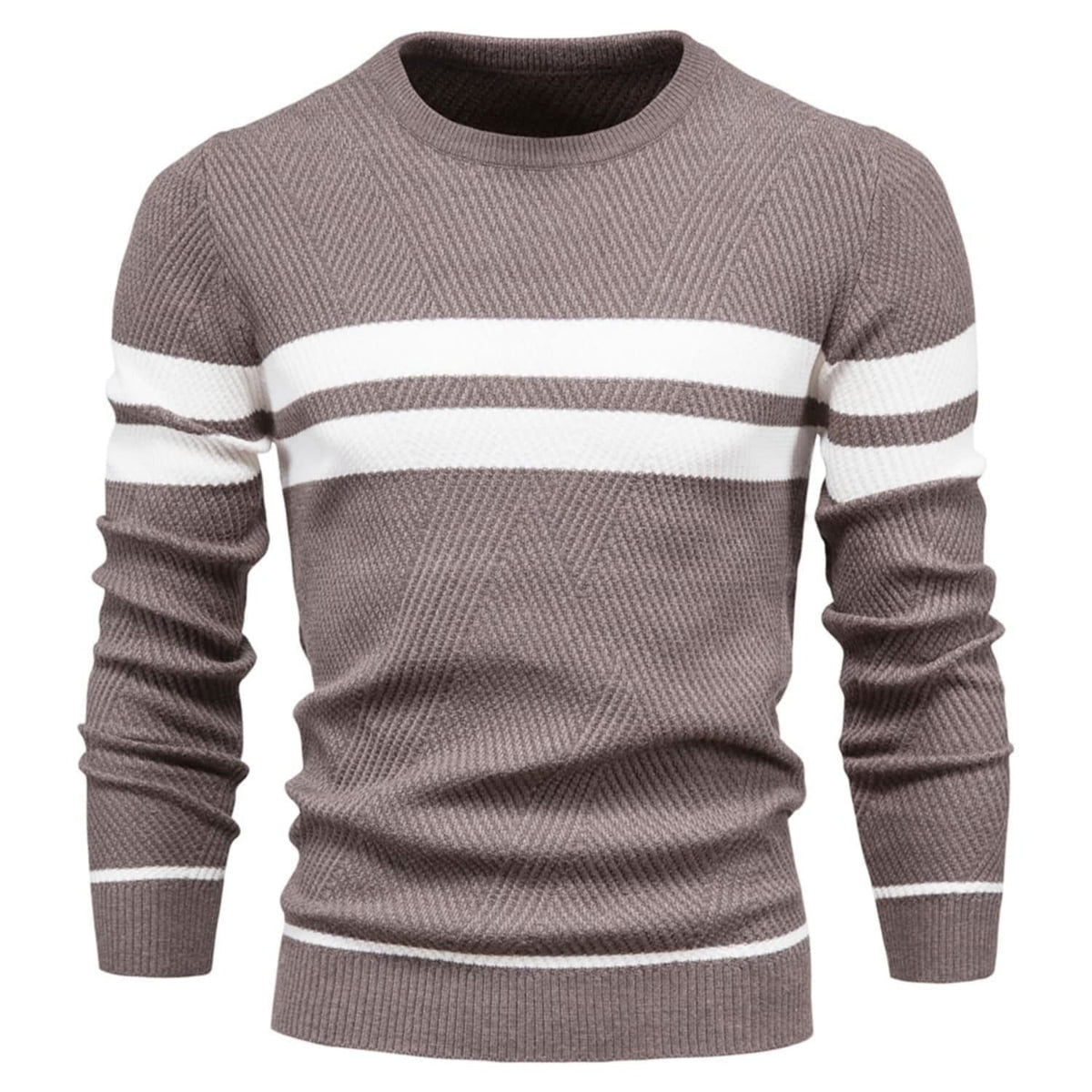 Men's Stripe Crewneck Sweater Pullover