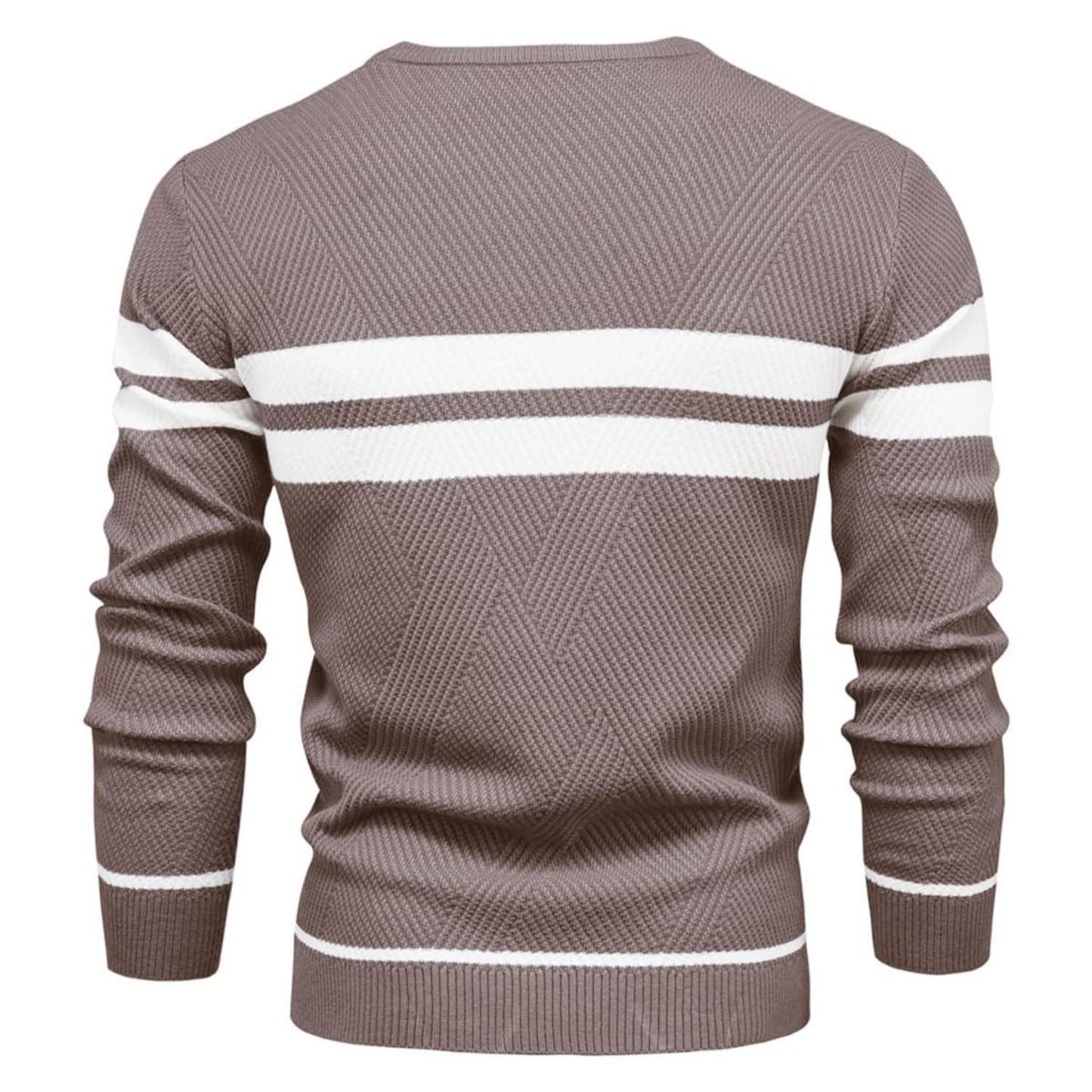 Men's Stripe Crewneck Sweater Pullover