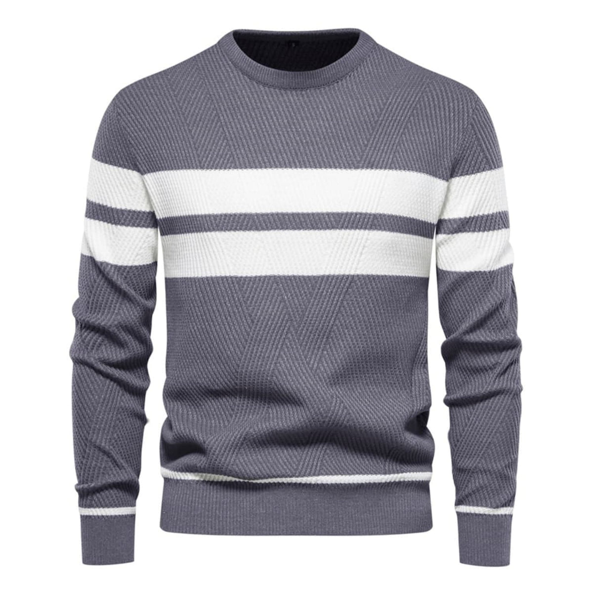 Men's Stripe Crewneck Sweater Pullover