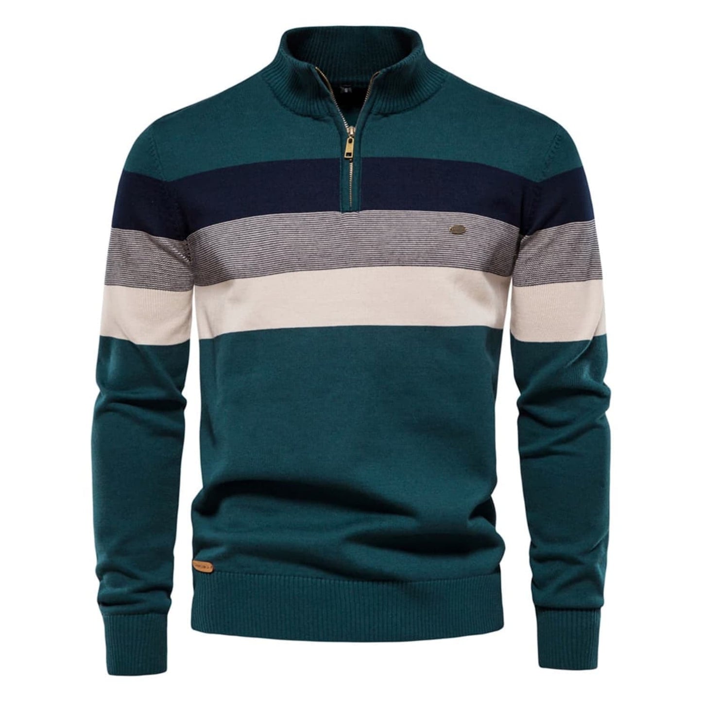 Classic Colorblock Half-Zip Sweater