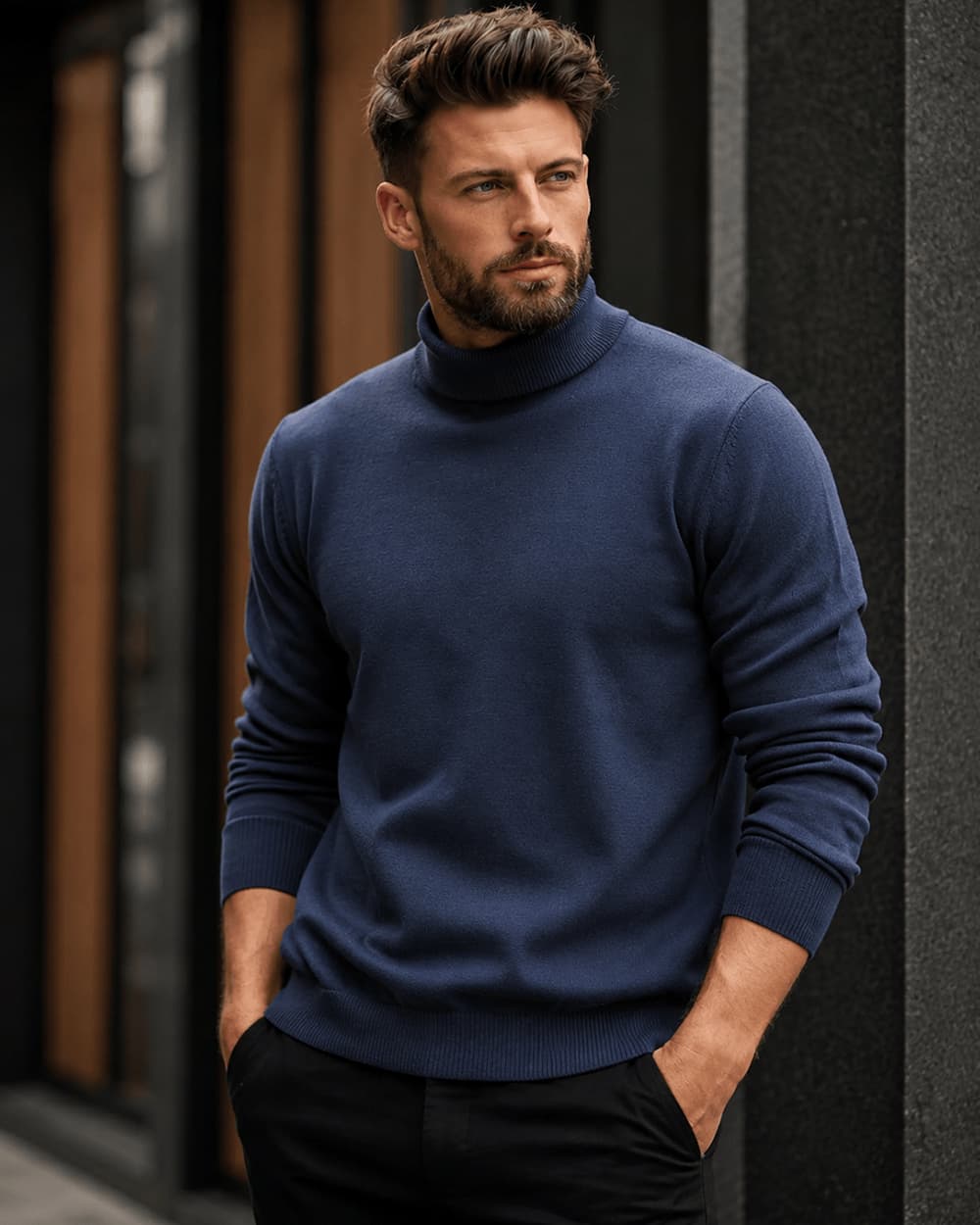 Turtleneck Washable Sweater