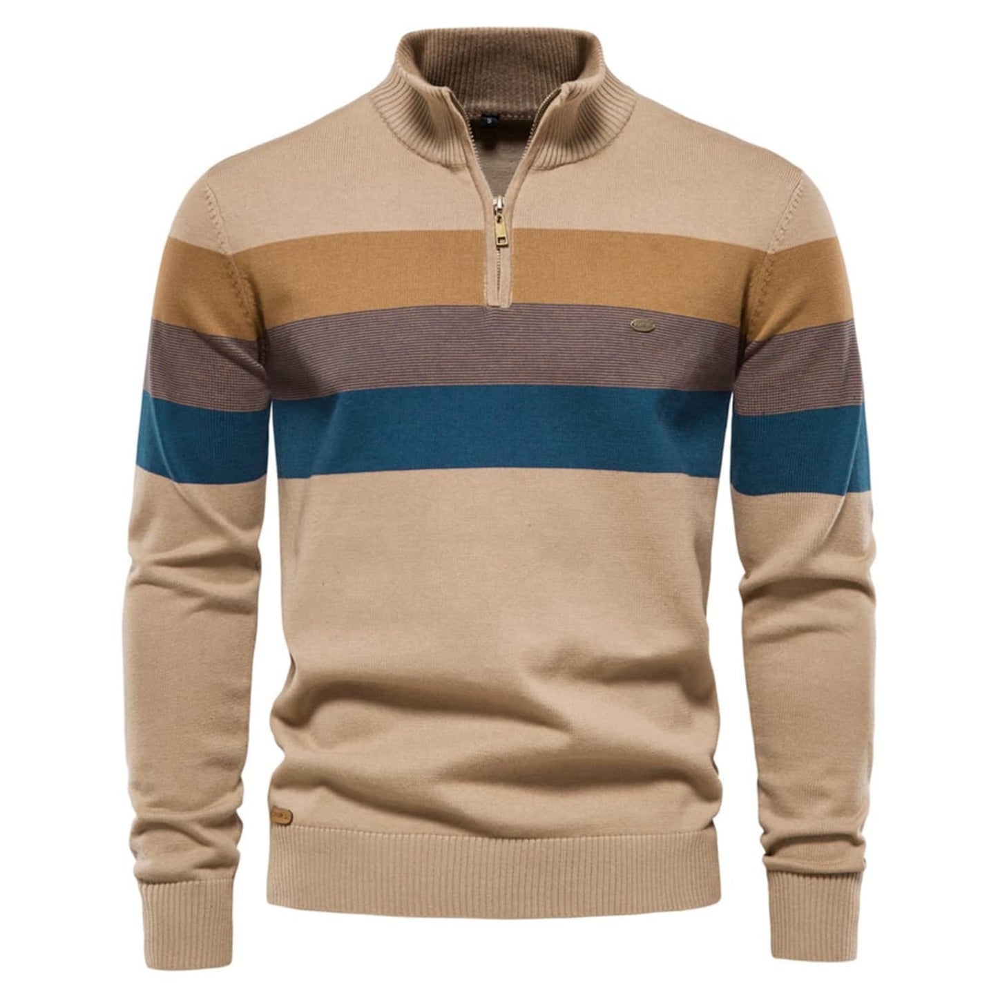 Classic Colorblock Half-Zip Sweater