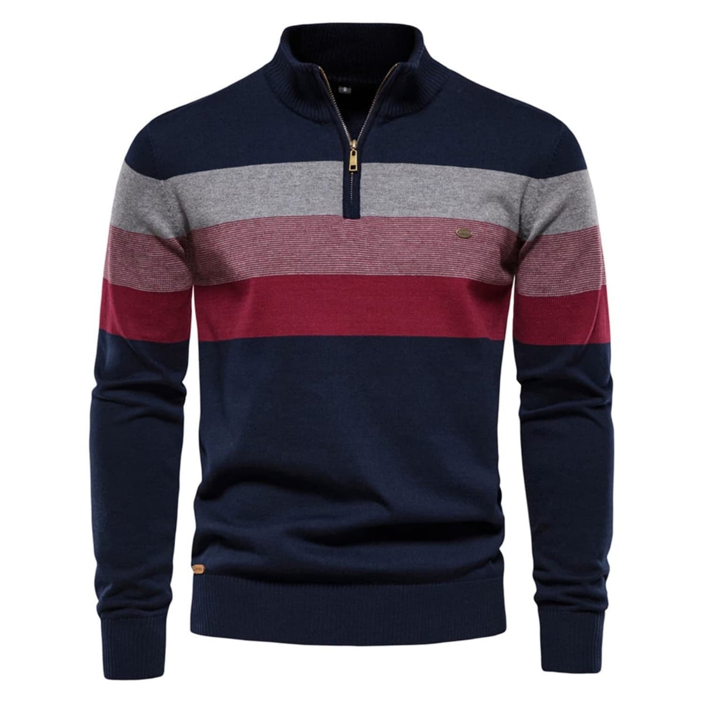 Classic Colorblock Half-Zip Sweater