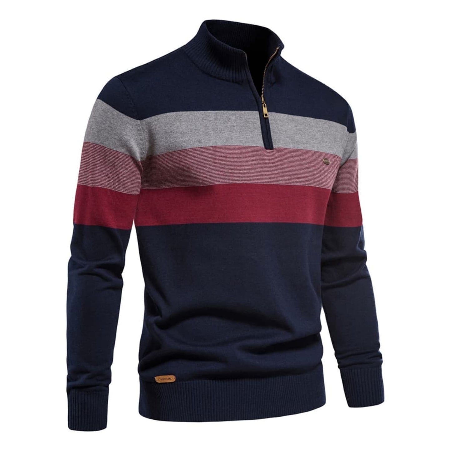 Classic Colorblock Half-Zip Sweater