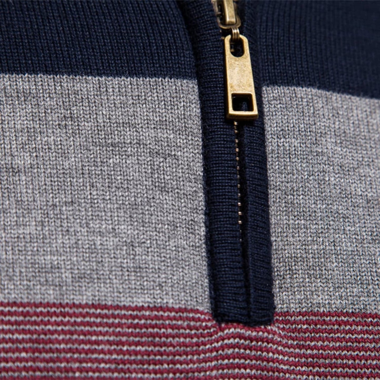 Classic Colorblock Half-Zip Sweater