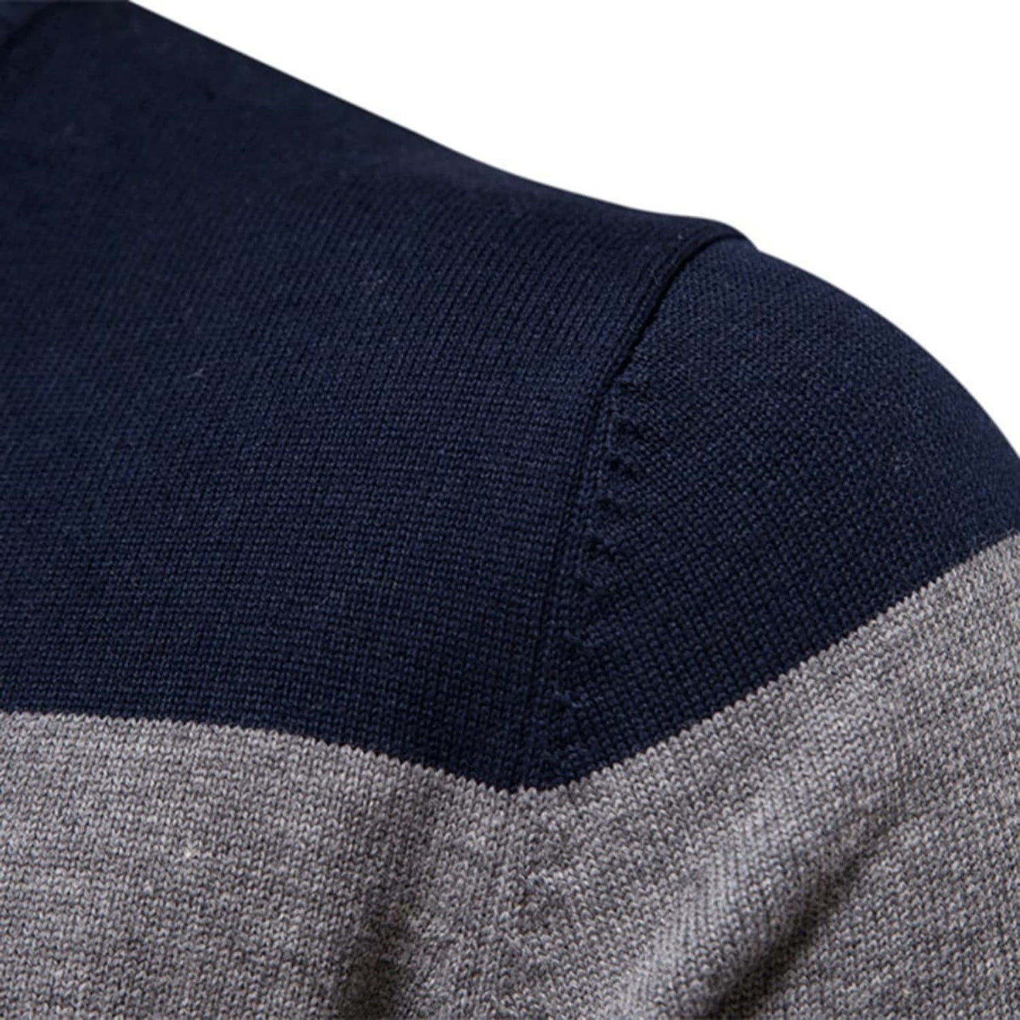 Classic Colorblock Half-Zip Sweater