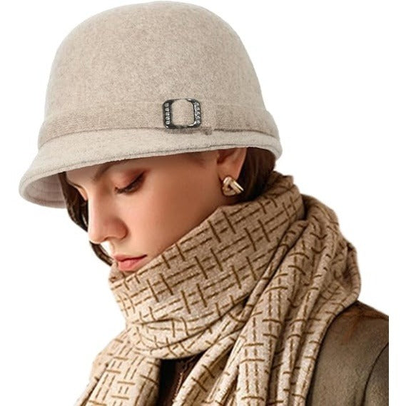 Women’s Wool Cloche Hat – Elegant 1920s Vintage Fedora