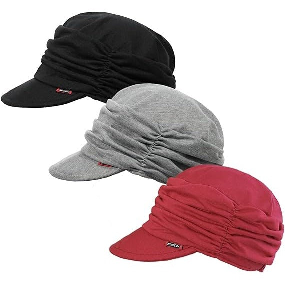 Women’s Soft Cotton Newsboy Cabbie Beret Cap – Painter & Baseball Style