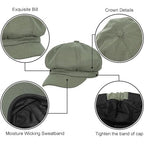 Women’s Green Vintage 8 Panel Newsboy Cabbie Beret Hat