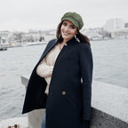 Women’s Green Vintage 8 Panel Newsboy Cabbie Beret Hat