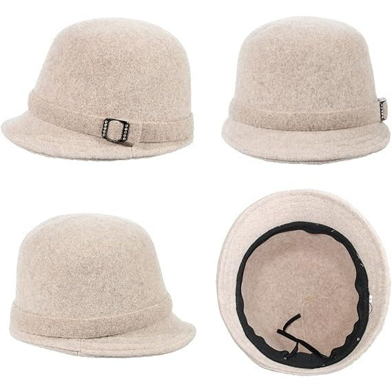 Women’s Wool Cloche Hat – Elegant 1920s Vintage Fedora