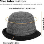 Women’s Winter Vintage Cloche Wool Bucket Hat – 1920s Style Packable Cap