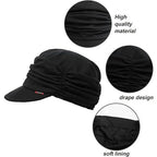Women’s Soft Cotton Newsboy Cabbie Beret Cap – Painter & Baseball Style