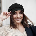 Women’s Vintage Newsboy Hat – 8 Panel Cabbie Beret Cap