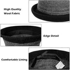 Women’s Winter Vintage Cloche Wool Bucket Hat – 1920s Style Packable Cap